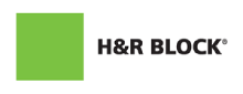Green square beside H&R Block text